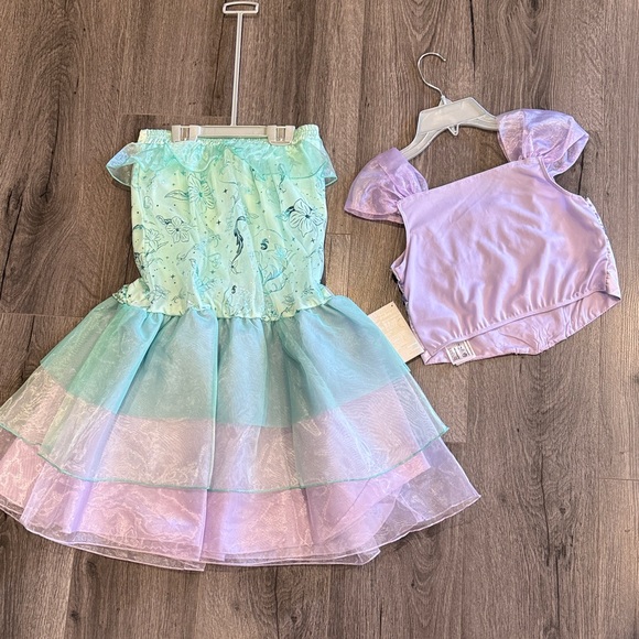 ❤️Disney Parks Disneyland Little Mermaid Princess Ariel Costume Lavender Aqua - Picture 7 of 7